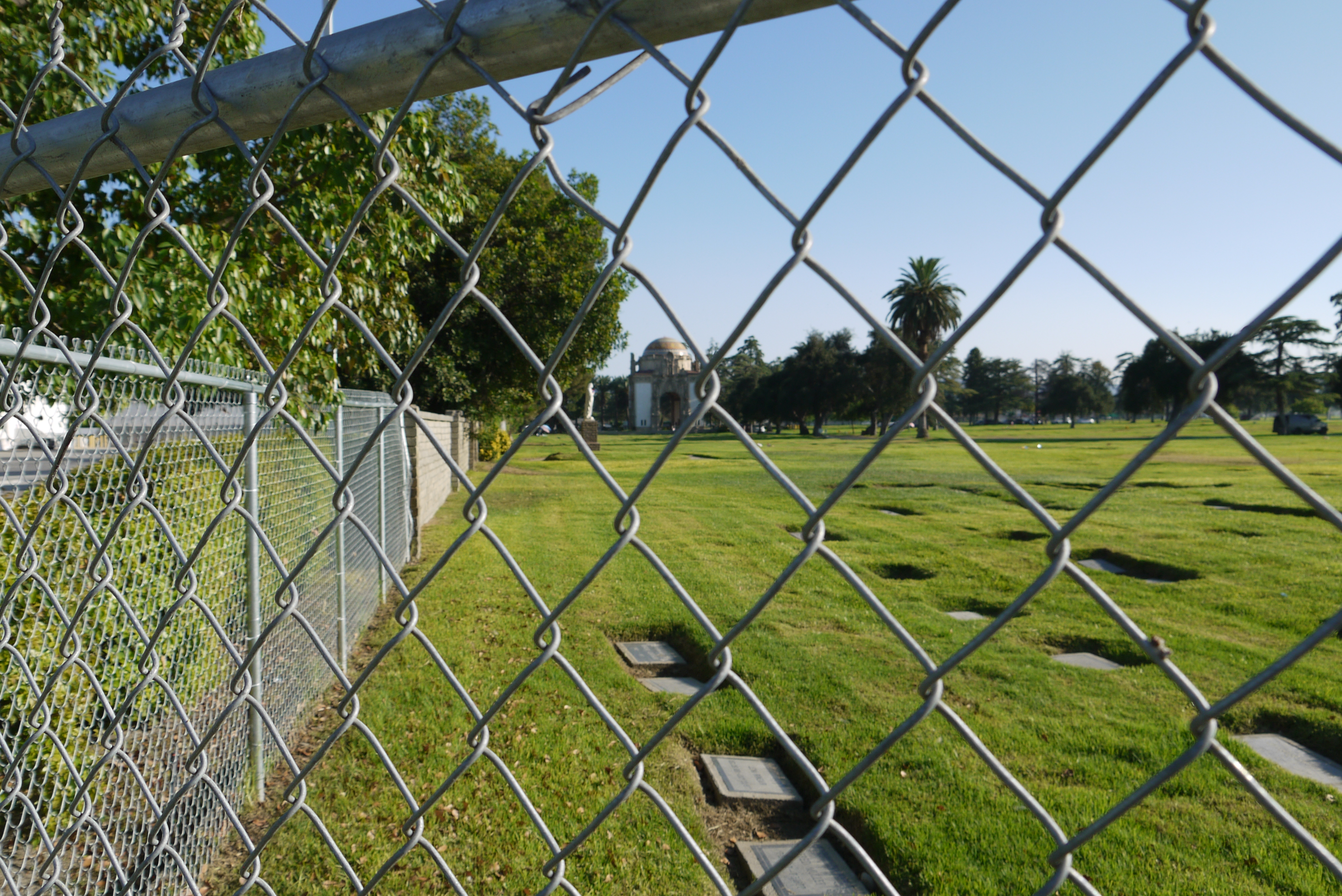 Northeast corner of Valhalla Memorial Park looking south