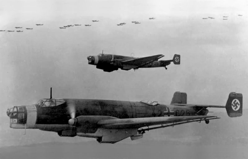 Bomber version in flight
